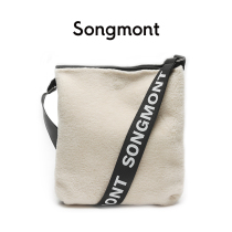 Songmont letter plush bag designer tote bag front layer cowhide shoulder strap shoulder bag warm whistle velvet bag
