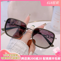 Anti-UV polarized ink mirror female internet red homo-style sunglasses male Korean version 2022 new big face slim trend