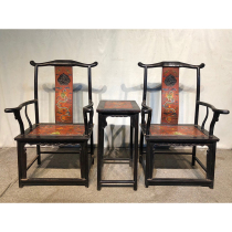 Small Leaf Purple Sandalwood Official Hat Chair-AD6407