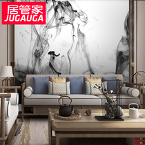 New Chinese sofa TV background wall wallpaper living room wall cloth modern freehand abstract mural painting wallpaper