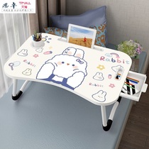 Dormitory bedside table bedside table ins foldable student small table board dormitory bed desk cute computer desk