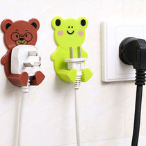 Cartoon power cord plug hook creative hook electrical socket hook powerful punch-free socket hook
