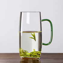 Thickened bottom with handle glass ins Wind office water Cup for men and women transparent heat-resistant household Green Tea Cup