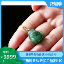 Natural Russian Jasper Buddha male female pendant with certificate support re-inspection Material Oil moist delicate crystal clear