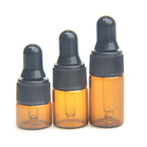 Mini Essential Oils Dropper Bottle 1ML2ML3ML Small Capacity Glass Cosmetic Perfume Split Air Bottle Deployment Bottle