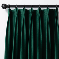 Curtains Nordic pure colour Svelvet full shading curtains Bedroom Living room floating windows light and luxurious Dutch suede green shading fabrics