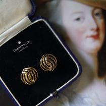 Wool elements≧ 复古 retro design temperament wild classic simple wind ear clip silver gold plated stud earrings temperament