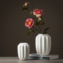 Japanese modern minimalist ceramic vase Nordic home decorations geometric ornaments Chinese living room flower arrangement