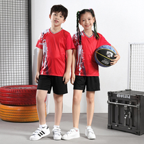 Badminton suit for childrens sports suit girls table tennis training suit speed dry jersey boy short sleeve custom suit