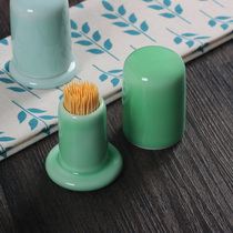 Celadon simple Chinese toothpick bottle jar box hotel restaurant Table tableware accessories furniture ornaments