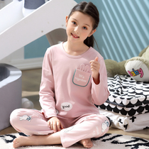 Kids Pajamas Girls Spring Autumn Summer Pure Cotton Long Sleeve Big Kids Princess Baby Girls Home Clothing Kids Sets Thin