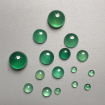 DIY accessories handmade antique inlaid gem hairpin material green agate round ring face