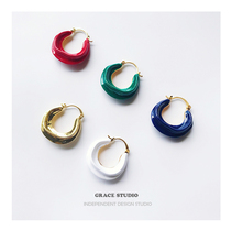 G S Tone Trays Small Crowdlaw Style Design Sense Earrings High Level Sensational Ear Nail Personality Ear Ring Retro Harbor Wind