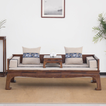 New Chinese style solid wood Arhat bed three-piece modern simple Arhat tatami bed Mortise and tenon old elm living room furniture