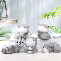 Cute cat resin ornaments Creative Japanese living room bedroom desktop trinkets Christmas Birthday gifts for women