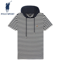 Polo Sport short sleeve girl summer new striped cap casual tops leisure and breathable T shirt