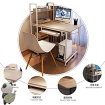 Simple length 90 100 120cm wide desktop computer desk desk student writing desk with bookshelf integrated table