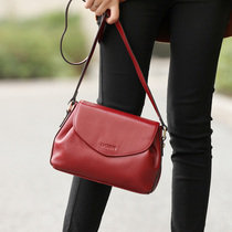 Green Song Hot Pin Brevity Commute Light 100 Hitch Genuine Leather Full Cow Leather Single Shoulder Inclined Satchel Bag with small bag