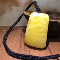 Natural amber beeswax pendant no-room beeswax choker a hundred nectar with floating flowers exquisite pattern pendant