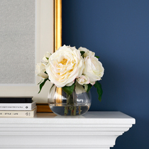 Rose simulation flower decoration bedside table fake water decoration flower table flower modern simple floral living room decoration