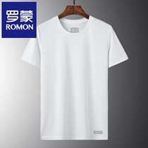 Romon Ice Silk Mesh Breathable Short Sleeve T-Shirt Male Summer Ice Silk Thin Section Easy To Increase Code Fat Sub Mens Blouse