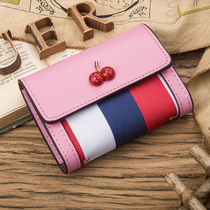 Cherry small card bag womens new large capacity certificate bit cute card holder Korean multi card bank card holder