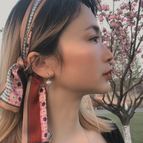 Girl hair band new spring and summer silk scarf Sen female Korean net red girl headdress sweet streamer bow hair ornament