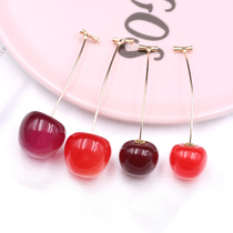 Female Cherry Brooch Anti-Walking Light Button Clothing Button 100 Lap Clothing Decoration Free of sewn accessories Button stud Buckle Concealed