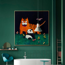 Xingchuan modern living room porch painting childrens room decoration painting animal murals art Xu Jingfu looking for friends