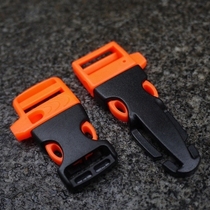 One-button dual-use whistle buckle buckle backpack accessories highlight survival and life-saving biological POM short long type