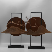 New Chinese Modern Creative Iron Art Acrylic Handicraft Soft Adornment Home Living Room TV Cabinet Xuan Guan Pendulum