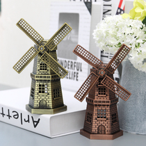 Retro Dutch Windmill Model Living Room Wine Cabinet TV Cabinet Decorations Mercy Cafe Creative Handiwork Furnishing