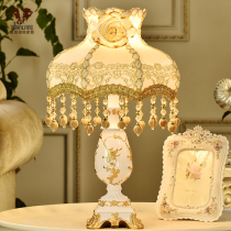 wanlang European table lamp Bedroom bedside lamp Princess pastoral wedding celebration dimming warm romantic table lamp 5596