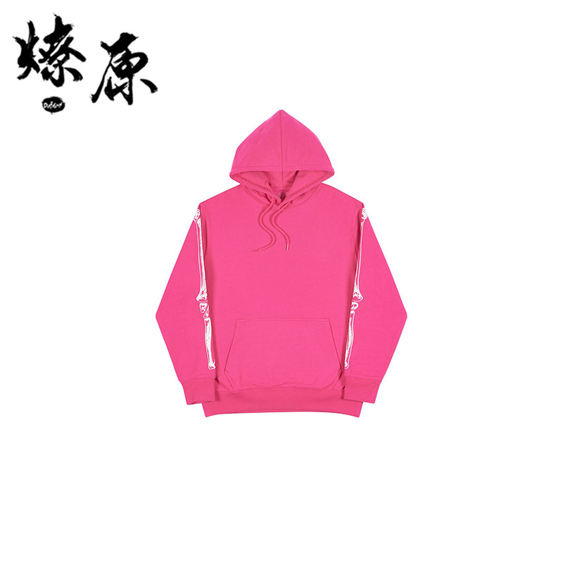 Palace Bones Hood 18SS Bones Logo Sleeves Printed Pullover Sweatshirt Long Sleeve Hoodie