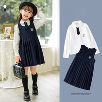 Boomer Girl Jk Uniform Suit 2022 Spring Autumn New Childrens Day College Windy Dress Student Vest Dress