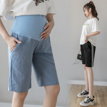 Maternity pants Summer new thin outer wear trousers shorts five-point pants fashion casual wide-leg pants shorts tide mom
