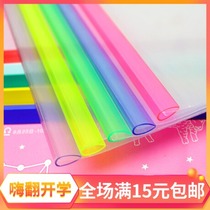 Transparent A4 Flat Peach Shaped Round Clip Thickened Folder U Shaped Rod Cramp Holder 18C CV clip one price