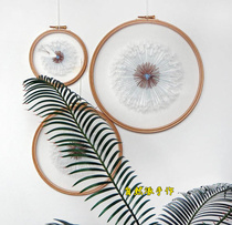 Natural hand-made hot sale cross-border European creative organza dandelion embroidery material contains 20CM embroidery