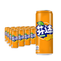 Finda Fanta Orange Taste Morden Cans Soda Carbonated Drinks 330ml * 24 cans for whole boxes