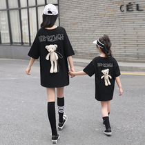 Girls sweater skirt summer weather shaking sound Net red reflective 6 bear 7 girls 8 years old 9 autumn parent-child dress