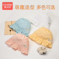 Baby hat Spring and autumn thin newborn baby newborn baby hat cover head hat baby cute super cute lace Korean version cover hat