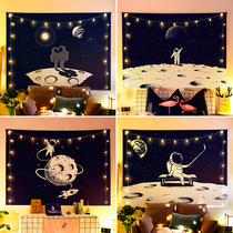 ins Wind background cloth hanging cloth dormitory living room bedroom Net Red Space Moon room renovation decorative tapestry tapestry tapestry