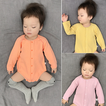  Baby bag fart clothes Spring and autumn boneless long-sleeved newborn pajamas triangle romper climbing clothes baby one-piece clothes