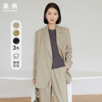 2022 new spring and autumn suit jacket womens design sense niche Korean version casual high-end sense fried street suit