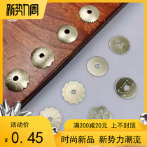  Chinese new antique copper accessories Wardrobe cabinet doormat handle Chinese medicine cabinet drawer pure copper chrysanthemum mat handle
