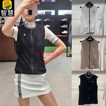 Korea FOO* JOY Golf golf womens clothing 22 spring round collar zipper knit waistcoat