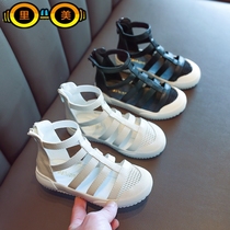 Hong Kong Korean girls sandals 2019 new retro Roman shoes Summer princess shoes bag footed casual shoes