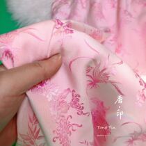 2019 Summer Lady silk cheongsam double mulberry silk cheongsam tender pink