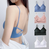 U-shaped beauty hanging band red blast gathering to wipe underwear with chest cushion anti-walking vest short wrap chest