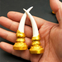 Thailand imported Buddha brand tribute mini plaster tooth wishing ornaments for gifts white pair does not occupy space